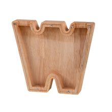 Load image into Gallery viewer, Wooden English Alphabet Piggy Bank Transparent Acrylic Piggy Bank