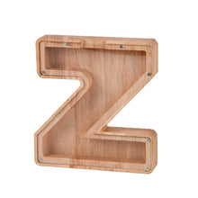 Load image into Gallery viewer, Wooden English Alphabet Piggy Bank Transparent Acrylic Piggy Bank