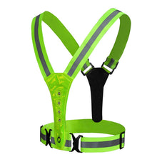 Load image into Gallery viewer, LED Reflective Vest High Stretch Outdoor Reflective Vest Traffic Safety Reflective Clothing, Green, Orange, Blue, Black, Pink, Yellow
