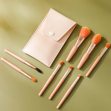 Load image into Gallery viewer, 8-in-1 Mini Wooden Handle Makeup Brush Set Portable Loose Powder Brush