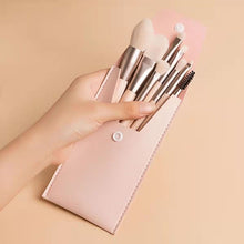 Load image into Gallery viewer, 8-in-1 Mini Wooden Handle Makeup Brush Set Portable Loose Powder Brush