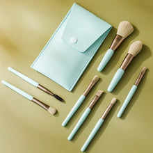 Load image into Gallery viewer, 8-in-1 Mini Wooden Handle Makeup Brush Set Portable Loose Powder Brush