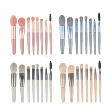 Load image into Gallery viewer, 8-in-1 Mini Wooden Handle Makeup Brush Set Portable Loose Powder Brush