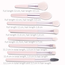 Load image into Gallery viewer, 8-in-1 Mini Wooden Handle Makeup Brush Set Portable Loose Powder Brush
