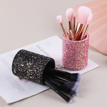 Load image into Gallery viewer, ZOREYA Makeup Tool Storage Box Makeup Brush Dustproof Storage Bucket, Pink, Black