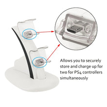 Load image into Gallery viewer, IPLAY LED Micro Dual Controller Holder Charger 2 LED Micro USB Handle Fast Charging Dock Station Stand Charger for PS4 Controller, For Xbox One Controller