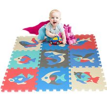 Load image into Gallery viewer, 9pcs / Set Splicing Mobilization EVA Marine Foam Mats Children Educational Toys Puzzle Anti-skid And Anti-fall Crawling Mat