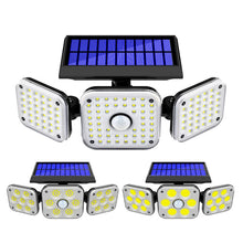 Load image into Gallery viewer, Solar 3-Head Rotatable Wall Lights Human Sense Outdoor Waterproof Garden Street Light, 112 LED, 138 LED, 132 COB