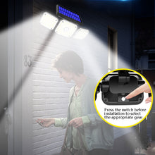 Load image into Gallery viewer, Solar 3-Head Rotatable Wall Lights Human Sense Outdoor Waterproof Garden Street Light, 112 LED, 138 LED, 132 COB