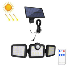 Load image into Gallery viewer, TG-TY075 Solar 3-Head Rotatable Wall Light Body Sensation Outdoor Waterproof Garden Light, Style:, 138 LED Splitable, 108 LED Splitable, 171 COB Splitable, 122 LED Splitable