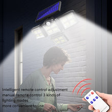 Load image into Gallery viewer, TG-TY085 Solar 4-Head Rotatable Wall Light with Remote Control Body Sensing Outdoor Waterproof Garden Lamp, Style:, 192 LED Integrated, 198 LED Integrated, 192 COB Integrated, 198 COB Integrated, 192 LED Separated, 198 LED Separated, 192 COB Separated ...