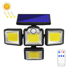 Load image into Gallery viewer, TG-TY085 Solar 4-Head Rotatable Wall Light with Remote Control Body Sensing Outdoor Waterproof Garden Lamp, Style:, 192 LED Integrated, 198 LED Integrated, 192 COB Integrated, 198 COB Integrated, 192 LED Separated, 198 LED Separated, 192 COB Separated ...