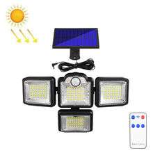 Load image into Gallery viewer, TG-TY085 Solar 4-Head Rotatable Wall Light with Remote Control Body Sensing Outdoor Waterproof Garden Lamp, Style:, 192 LED Integrated, 198 LED Integrated, 192 COB Integrated, 198 COB Integrated, 192 LED Separated, 198 LED Separated, 192 COB Separated ...