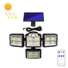 Load image into Gallery viewer, TG-TY085 Solar 4-Head Rotatable Wall Light with Remote Control Body Sensing Outdoor Waterproof Garden Lamp, Style:, 192 LED Integrated, 198 LED Integrated, 192 COB Integrated, 198 COB Integrated, 192 LED Separated, 198 LED Separated, 192 COB Separated ...