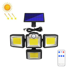 Load image into Gallery viewer, TG-TY085 Solar 4-Head Rotatable Wall Light with Remote Control Body Sensing Outdoor Waterproof Garden Lamp, Style:, 192 LED Integrated, 198 LED Integrated, 192 COB Integrated, 198 COB Integrated, 192 LED Separated, 198 LED Separated, 192 COB Separated ...