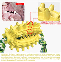 Load image into Gallery viewer, Dog Toy With Rope Prickly Pear Molar Stick Dog Toothbrush, Lake Blue, Green, Yellow