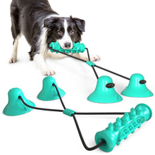 Load image into Gallery viewer, Dog Toy Double Suction Cup Pull Rope Molar Teeth Bite-Resistant Tooth Cleaning Stick Pet Supplies, Lake Blue, Green