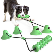 Load image into Gallery viewer, Dog Toy Double Suction Cup Pull Rope Molar Teeth Bite-Resistant Tooth Cleaning Stick Pet Supplies, Lake Blue, Green