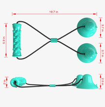 Load image into Gallery viewer, Dog Toy Double Suction Cup Pull Rope Molar Teeth Bite-Resistant Tooth Cleaning Stick Pet Supplies, Lake Blue, Green