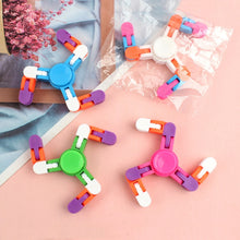 Load image into Gallery viewer, 10 PCS Bicycle Chain Track DIY Toys Bone Stenosis 4 Angle Variety Fingertip Spinner, Random Color Delivery