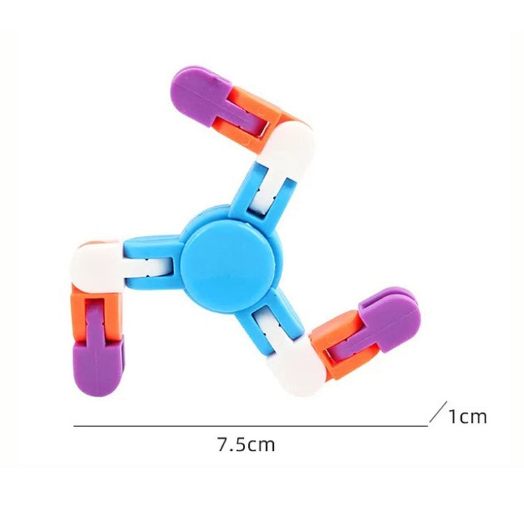 10 PCS Bicycle Chain Track DIY Toys Bone Stenosis 4 Angle Variety Fingertip Spinner, Random Color Delivery