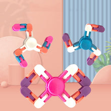 Load image into Gallery viewer, 10 PCS Bicycle Chain Track DIY Toys Bone Stenosis 4 Angle Variety Fingertip Spinner, Random Color Delivery