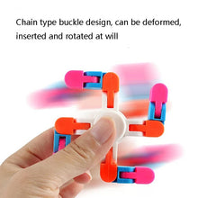 Load image into Gallery viewer, 10 PCS Bicycle Chain Track DIY Toys Bone Stenosis 4 Angle Variety Fingertip Spinner, Random Color Delivery