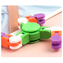 Load image into Gallery viewer, 10 PCS Bicycle Chain Track DIY Toys Bone Stenosis 4 Angle Variety Fingertip Spinner, Random Color Delivery