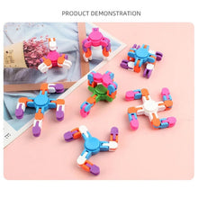 Load image into Gallery viewer, 10 PCS Bicycle Chain Track DIY Toys Bone Stenosis 4 Angle Variety Fingertip Spinner, Random Color Delivery