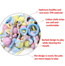Load image into Gallery viewer, Pet Toys TPR Bite Resistance Dog Supplies Cotton Rope Cloth Toys, Big Circle, Circle, Star, Wallery, Triangular, Sub-shot Ball, Pentagar, Big Round Ring, Lantern, Middle Bones, Big Bones, Small Bones, Sleeve, Cartoon, Stabble Ring, Footprint, Maji Ball...