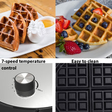 Load image into Gallery viewer, 1000W Waffle Maker Breakfast Bread Maker Sandwich Maker Temperature Adjustable Electric Baking Pan, 1000W Waffle Maker(EU Plug), 1000W Waffle Maker(UK Plug), 1000W Waffle Maker(AU Plug)
