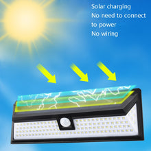 Load image into Gallery viewer, Solar 3-Sides Floodlit Motion Sensing Wall Light Outdoor Garden Corridor Street Light, 118 LED