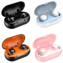 Load image into Gallery viewer, TWS-22 Bluetooth 5.0 In-Ear Sports Waterproof Noise Cancelling Touch Control Mini Headphones, Black, White, Orange, Pink