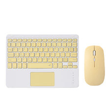 Load image into Gallery viewer, 871 9.7 Inch Portable Wireless Bluetooth Keyboard With Touch Screen IPad + Mouse Set for iPad, Pink + Mouse, Mint Green + Mouse, Green + Mouse, Yellow + Mouse, White + Mouse, Black + Mouse