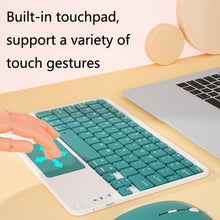 Load image into Gallery viewer, 871 9.7 Inch Portable Wireless Bluetooth Keyboard With Touch Screen IPad + Mouse Set for iPad, Pink + Mouse, Mint Green + Mouse, Green + Mouse, Yellow + Mouse, White + Mouse, Black + Mouse