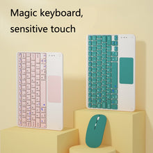 Load image into Gallery viewer, 871 9.7 Inch Portable Wireless Bluetooth Keyboard With Touch Screen IPad + Mouse Set for iPad, Pink + Mouse, Mint Green + Mouse, Green + Mouse, Yellow + Mouse, White + Mouse, Black + Mouse