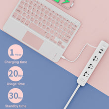 Load image into Gallery viewer, 871 9.7 Inch Portable Wireless Bluetooth Keyboard With Touch Screen IPad + Mouse Set for iPad, Pink + Mouse, Mint Green + Mouse, Green + Mouse, Yellow + Mouse, White + Mouse, Black + Mouse