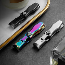 Load image into Gallery viewer, Stainless Steel Large Anti-Fly Splattering Nail Knife Large Opening Nail Cutting, Silver, Black, Colorful