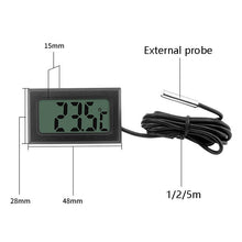 Load image into Gallery viewer, Fish Tank Digital Thermometer Waterproof Probe Electronic Measuring Thermometer, Line Length: 5m (Black), 1m (Black), 1m (White), 2m (Black), 2m (White), 5m (Black), 5m (White)