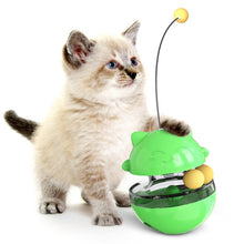 Load image into Gallery viewer, Cat Turntable Toy Leaking Food Ball Funny Cat Stick Tumbler Pet Toy, Blue, Green, Yellow, Pink