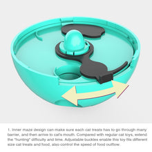 Load image into Gallery viewer, Cat Turntable Toy Leaking Food Ball Funny Cat Stick Tumbler Pet Toy, Blue, Green, Yellow, Pink