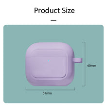 Load image into Gallery viewer, Silicone Shockproof Cover with Metal Buckle For AirPods 3, Night Green, White, Pink, Hyacinth Purple, Black, Midnight Blue