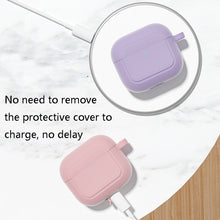 Load image into Gallery viewer, Silicone Shockproof Cover with Metal Buckle For AirPods 3, Night Green, White, Pink, Hyacinth Purple, Black, Midnight Blue
