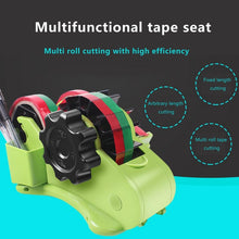 Load image into Gallery viewer, Multifunctional Tape Cutter Automatic Roller Tape Holder, 35mm Green, 35mm Blue, 35mm  Purple, 35mm Rose Red, 46mm Green, 46mm Purple, 46mm Rose Red