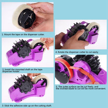 Load image into Gallery viewer, Multifunctional Tape Cutter Automatic Roller Tape Holder, 35mm Green, 35mm Blue, 35mm  Purple, 35mm Rose Red, 46mm Green, 46mm Purple, 46mm Rose Red