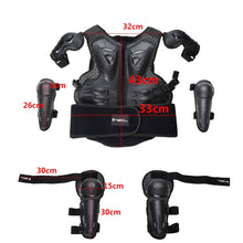 Load image into Gallery viewer, GHOST RACING Motorcycle Protective Gear Children Safety Riding Sport Vest + Knee Pads + Elbow Pads Protective Suit