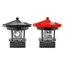 Load image into Gallery viewer, Outdoor Waterproof LED Solar Rotating Lighthouse Garden Decoration Induction Landscape Light, Red, Black