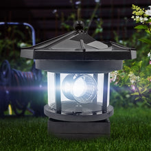 Load image into Gallery viewer, Outdoor Waterproof LED Solar Rotating Lighthouse Garden Decoration Induction Landscape Light, Red, Black