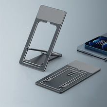 Load image into Gallery viewer, HZ10 Slim Portable Desktop Live Stand Multifunctional Folding Mobile Phone Holder, Gray, Silver