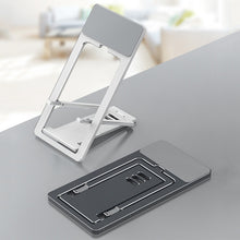 Load image into Gallery viewer, HZ10 Slim Portable Desktop Live Stand Multifunctional Folding Mobile Phone Holder, Gray, Silver